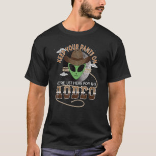 Alien Rodeo Cowboy Entführung Lustiger UFO Western T-Shirt