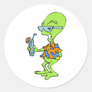 Alien Runder Aufkleber