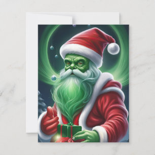 Alien Santa Claus Feiertagskarte