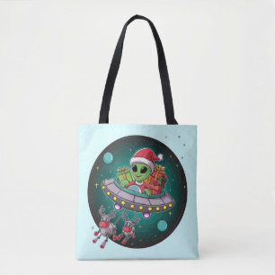 Alien Santa in UFO
