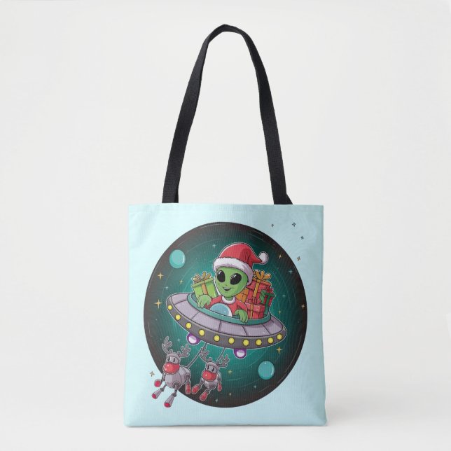 Alien Santa in UFO (Vorderseite)