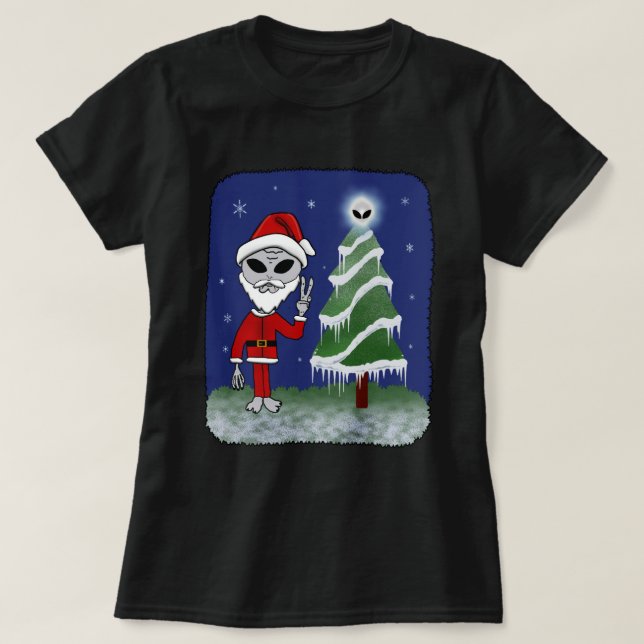 Alien Santa T-Shirt (Design vorne)