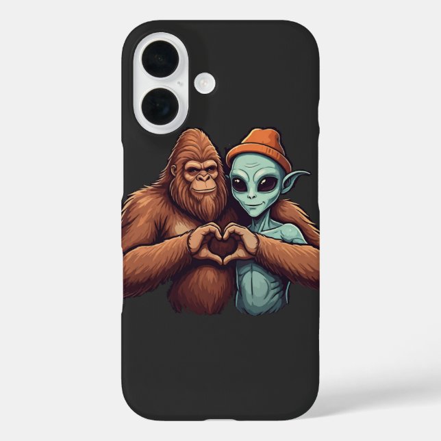 Alien Sasquatch Liebe Handzeichen Case-Mate iPhone Hülle (Rückseite)