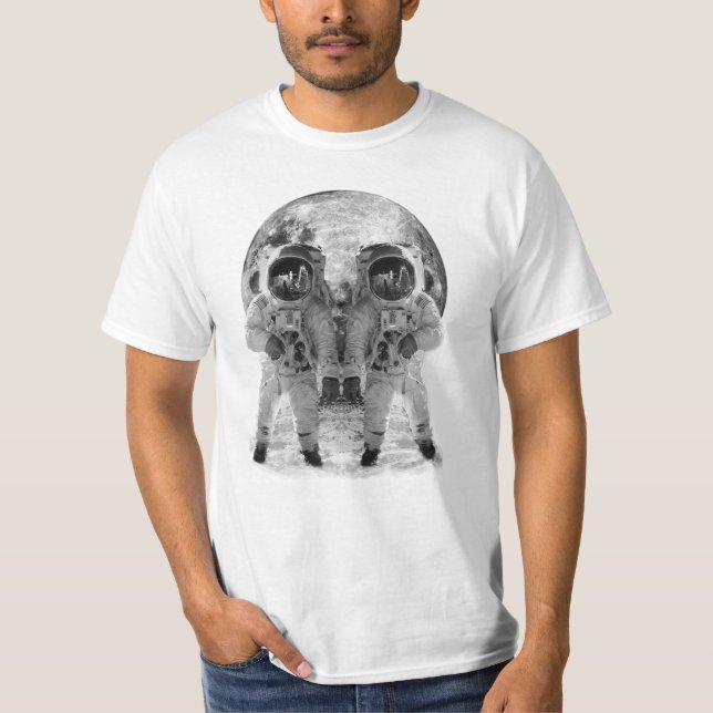 Alien-Schädel-Astronauten T-Shirt (Vorderseite)