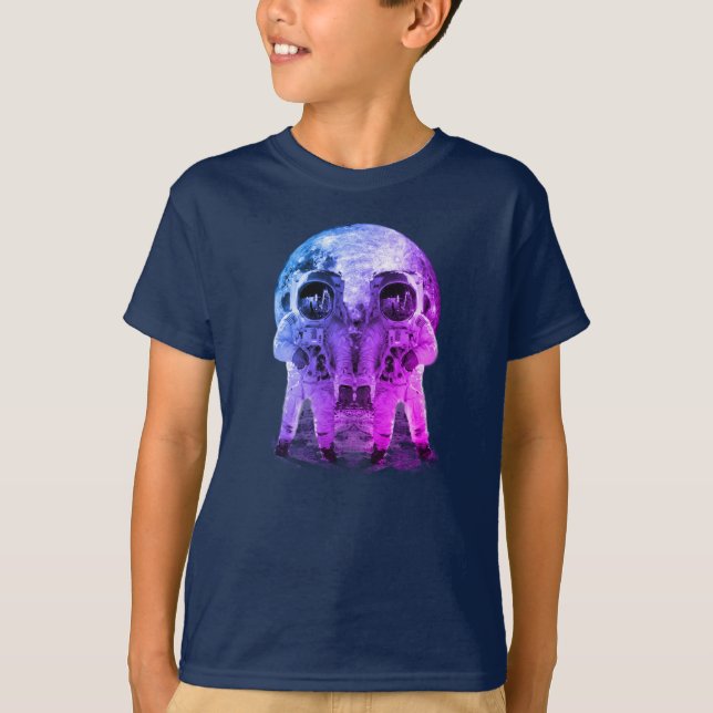 Alien-Schädel-Astronauten T-Shirt (Vorderseite)