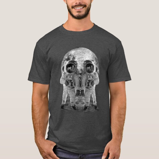 Alien-Schädel-Astronauten T-Shirt (Vorderseite)