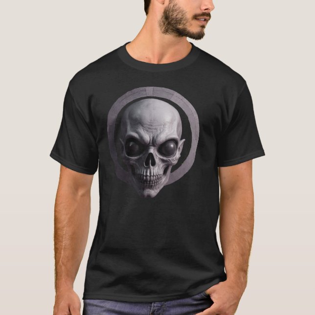 Alien-Schädel-T-Shirt T-Shirt (Vorderseite)