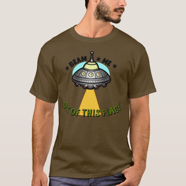 Alien-Schiff-Beam-Männer-Basic-Dunkel-T-Shirt T-Shirt (Vorderseite)