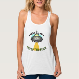 Alien-Schiff-Strahl-Racerback Tank Top