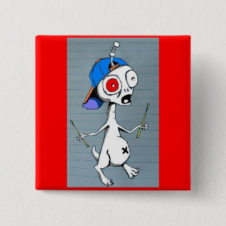 Alien-Schlagzeuger-Knopf Button