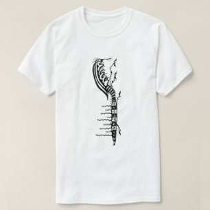 Alien Schlange Schwarz-Weiß-Hand gezogen T-Shirt