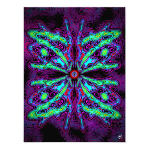 Alien Schmetterling b (farbige Muster) v2 Fotodruck