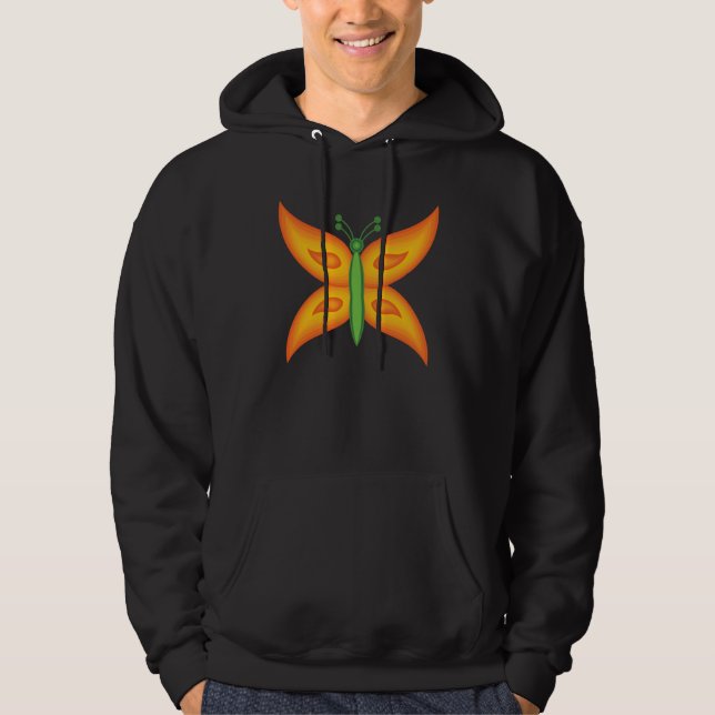 Alien-Schmetterling Herren Hoodie (Vorderseite)