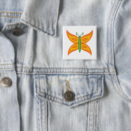 Alien Schmetterlingsknopf Button