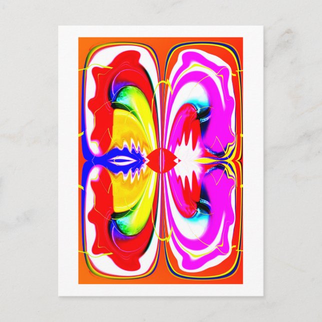 Alien-Schmetterlingskunst Postkarte (Vorderseite)