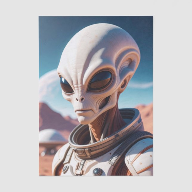 Alien SciFi Decoupage Tissue Paper Seidenpapier (Vorderseite)