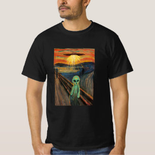 Alien Scream-Malerei T-Shirt