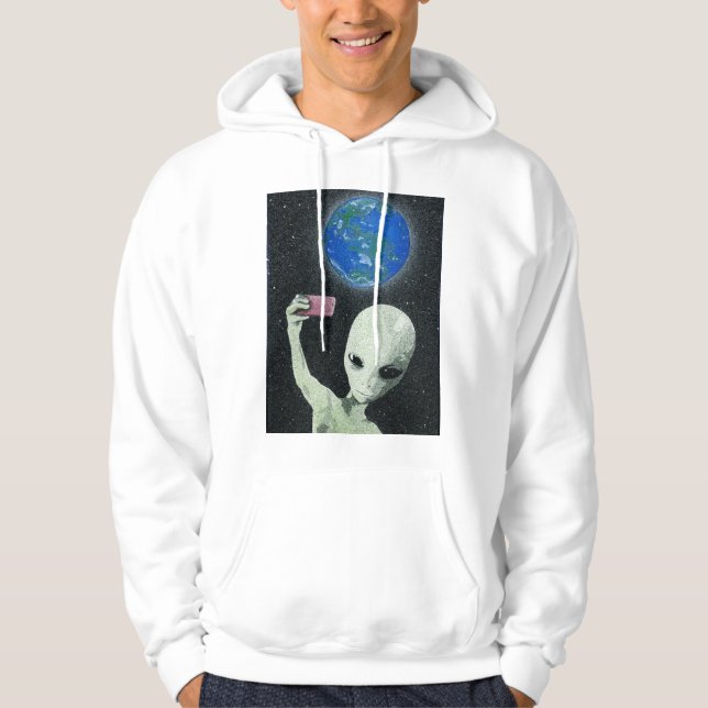 Alien Selfie Hoodie (Vorderseite)