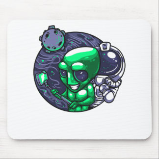 Alien-Selfie-Schnappschuss für Astronomielehrer Sp Mousepad