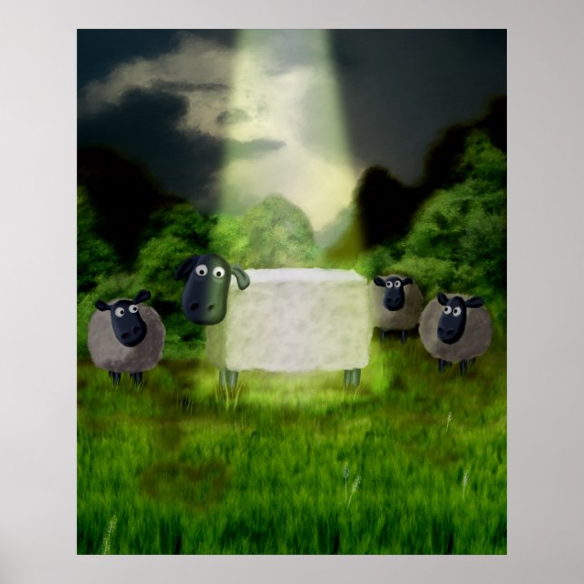 Alien Sheep Experiment Poster (Vorne)