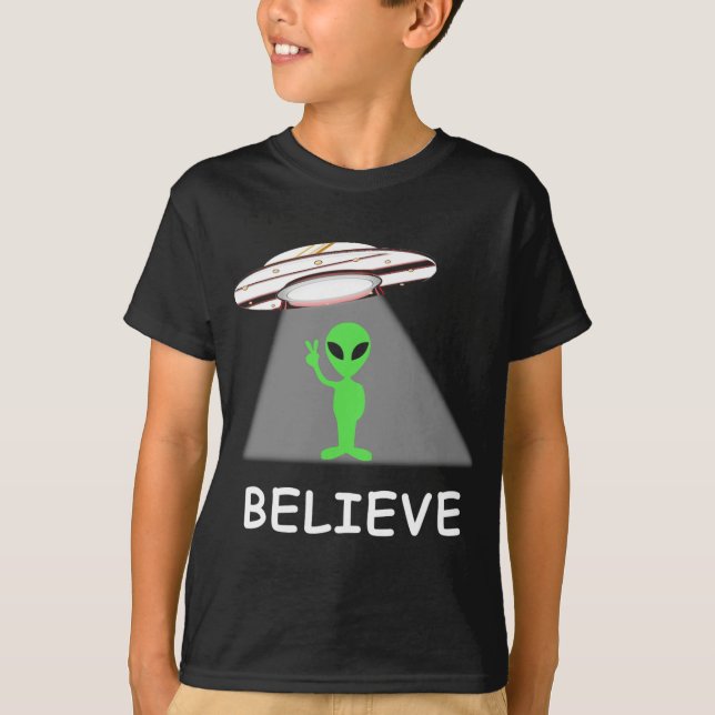 Alien Shirt - I Believe New Cool Ufo  (Vorderseite)