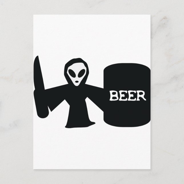 Alien Shotgun Postkarte (Vorderseite)