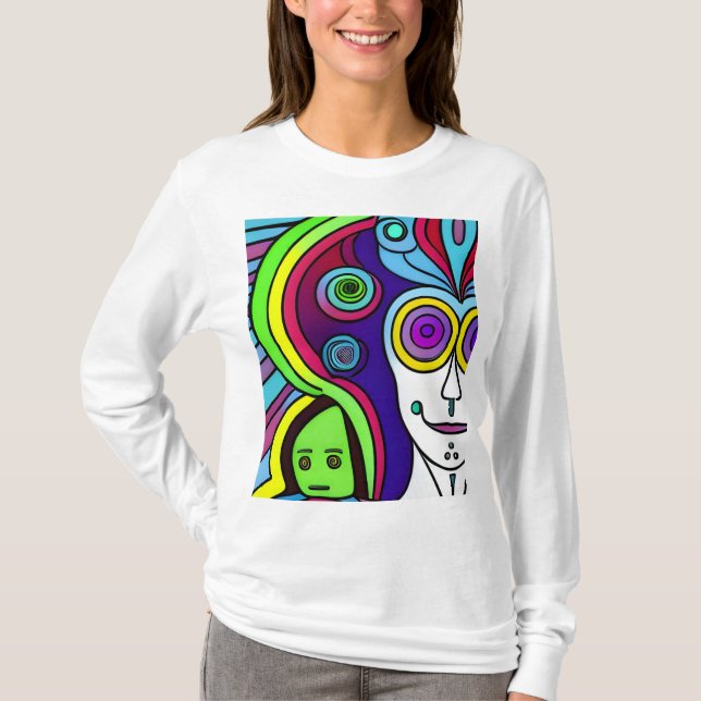 Alien Sicodelico T-Shirt (Vorderseite)