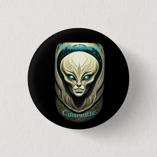 Alien skull Head Thunder_Cove Button (Vorderseite)