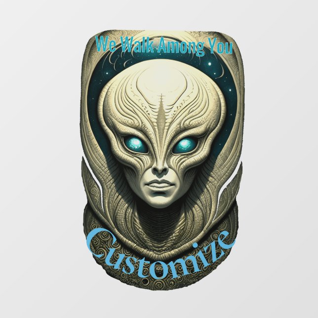 Alien skull Head Thunder_Cove Fensteraufkleber (Blatt)