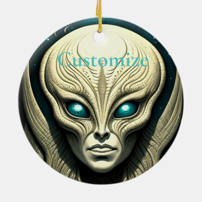 Alien skull Head Thunder_Cove Keramik Ornament (Hinten)