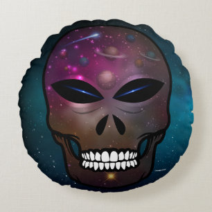 Alien Skull Throw Pillow ET im Weltraum Rundes Kissen