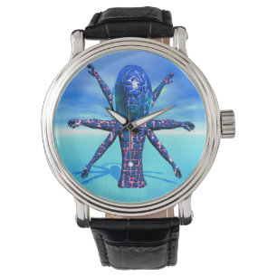 Alien Skulptur Armbanduhr