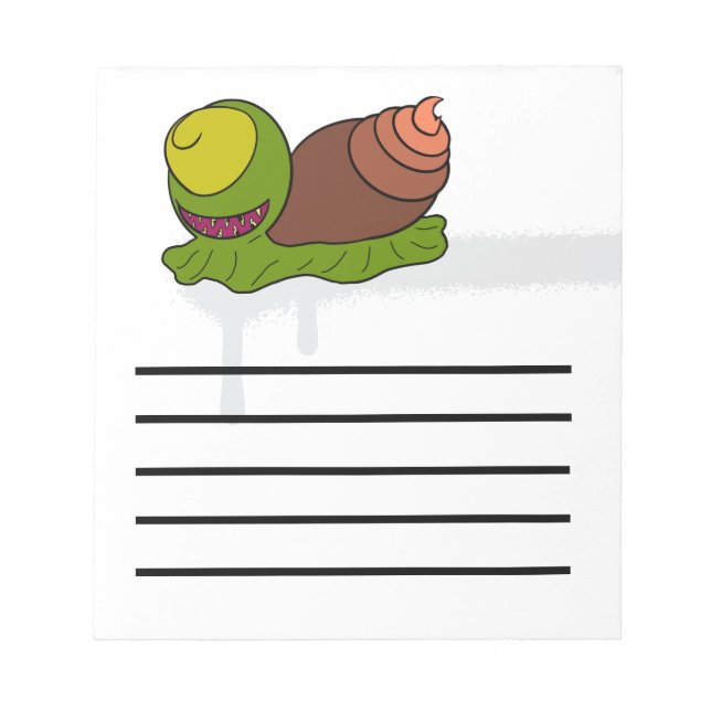 Alien snail notepad notizblock (Vorderseite)