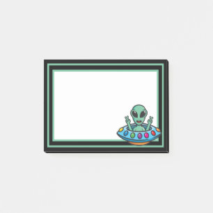 Alien "Space Flying Saucer Post-it Notes" Klebezettel