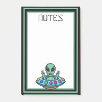 Alien "Space Flying Saucer Post-it Notes"