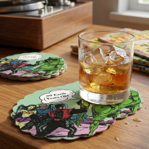 Alien Space man Futuristic Sci=Fi Comic Untersetzer