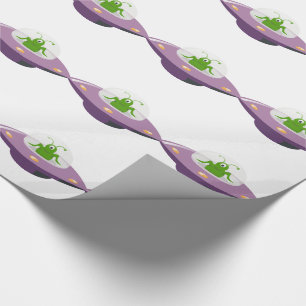 Alien Space Ship Kids Geschenkpapier