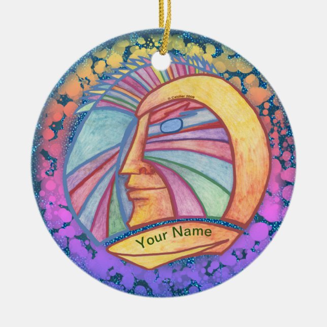 Alien Spaceman Keramik Ornament (Vorne)