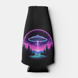 Alien Spaceship Retro Futuristic Flaschenkühler
