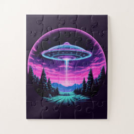 Alien Spaceship Retro Futuristic Puzzle