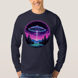 Alien Spaceship Retro Futuristic T-Shirt