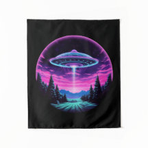 Alien Spaceship Retro Futuristic