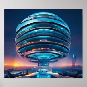 Alien Spaceship Wall Art & Deco Poster