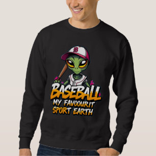Alien spielt Graffiti-Sportstraße im Baseball-Stil Sweatshirt