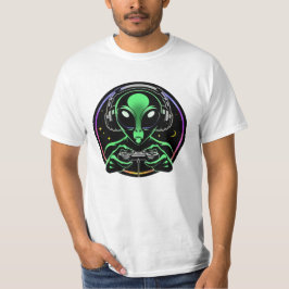 Alien spielt Videospiele | Stellar Game Smasher T-Shirt