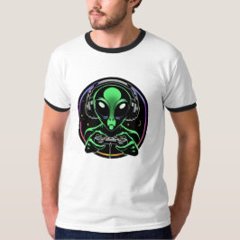 Alien spielt Videospiele | Stellar Game Smasher T-Shirt
