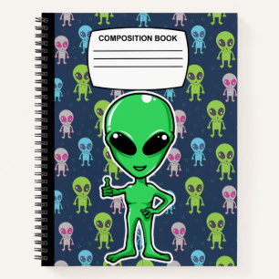 Alien Spiralkomposition Notebook Notizbuch