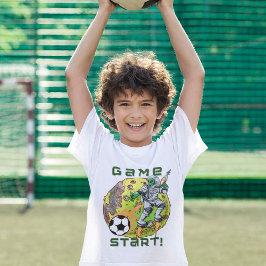 Alien Sports Athlete | Fußballspielerjunge T-Shirt