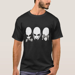 Alien, sprich kein Übel, editiere Text T-Shirt