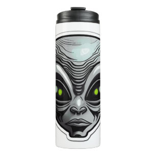 Alien Sticker Art Thermal Tumbler Thermosbecher